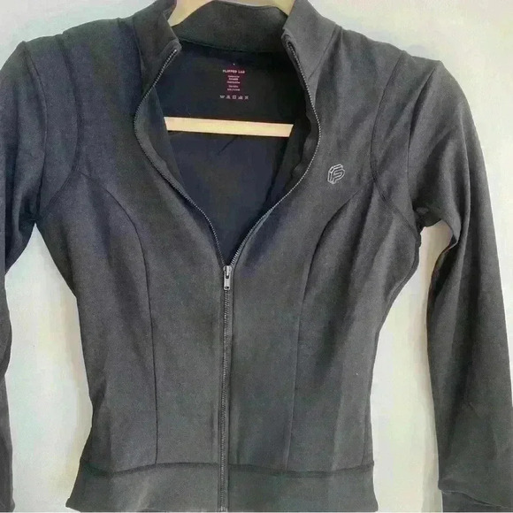 NEW Flipped Lab Long Sleeve Activewear Sparkling Black 3D Quarter Zip Size S - Picture 4 of 8